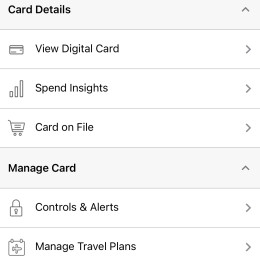 Choose Cards, Manage Travel Plans