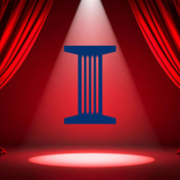 Stage with spotlight on volunteer Tara Brown