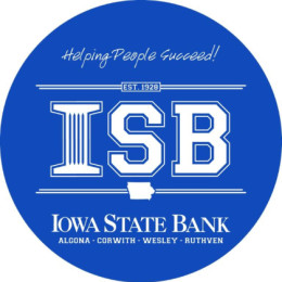 Medallion features bank initials I S B
