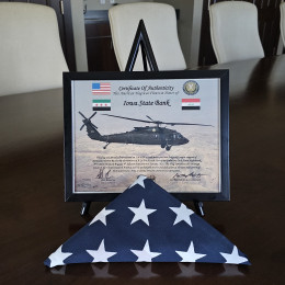 Military tribute flag