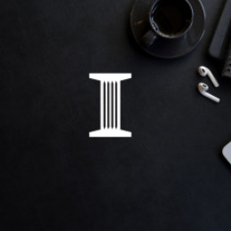 Black background with white ISB logo