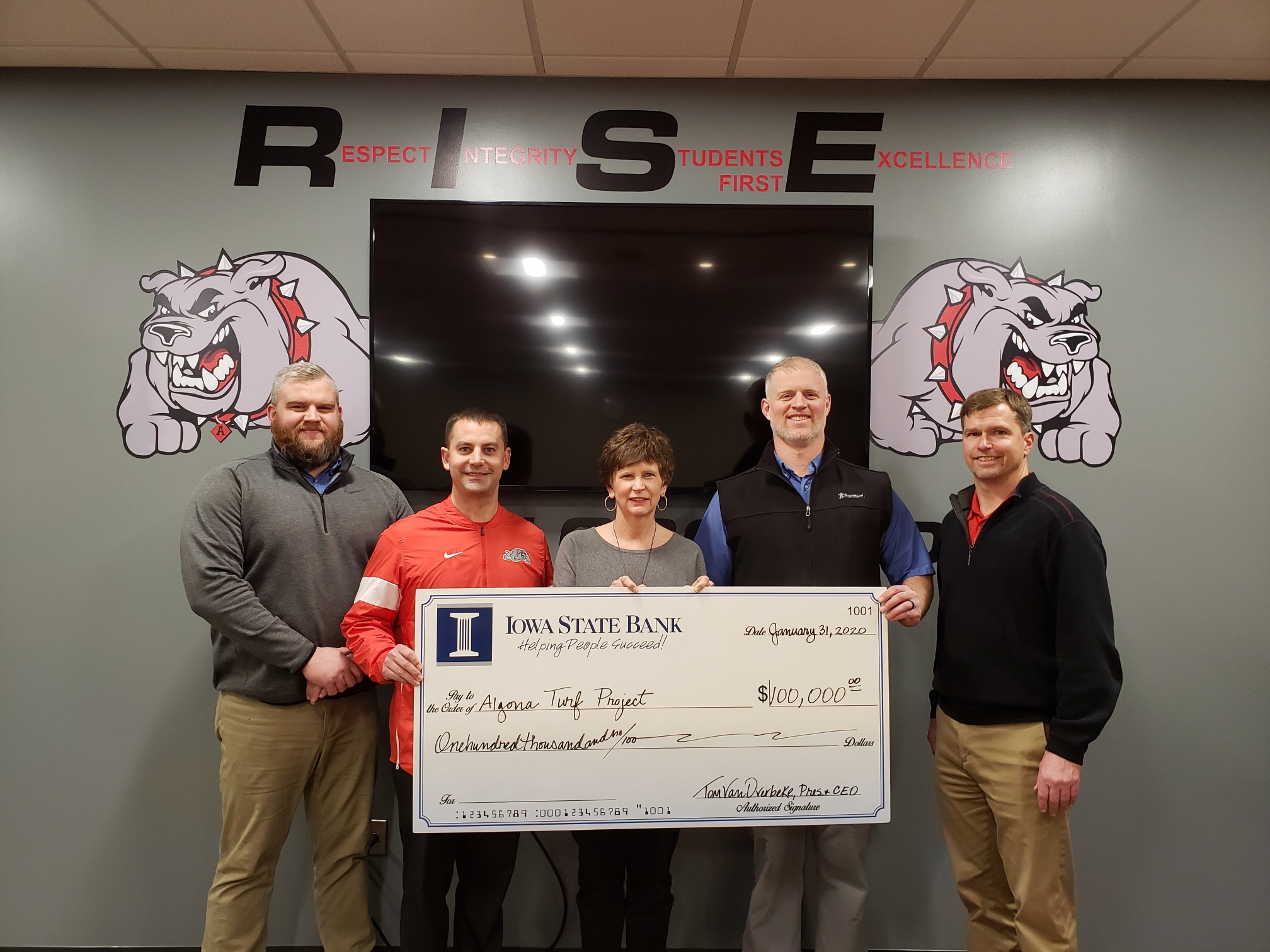 Turf Project Scores $100,000 from Iowa State Bank