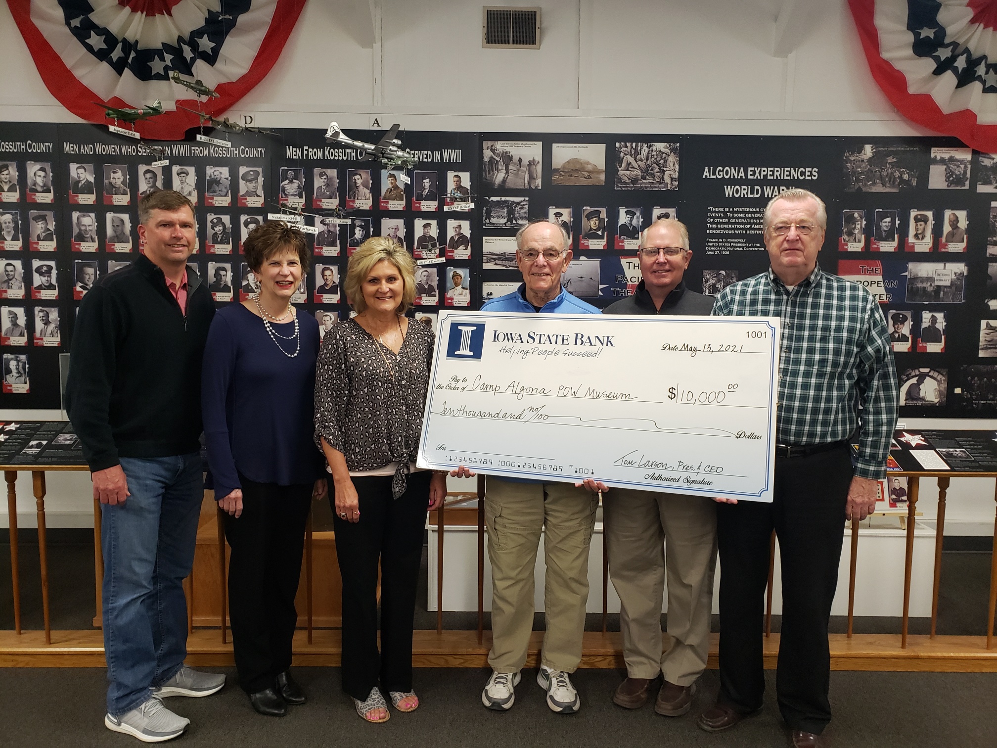 Bank Marks POW Project with Donation