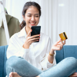 Debit Card in hand of consumer