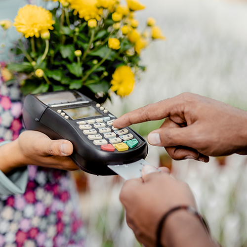 credit card in machine