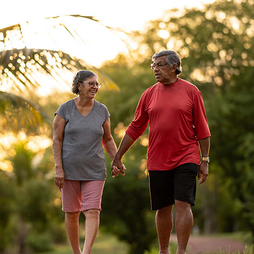 retired couple on vacation